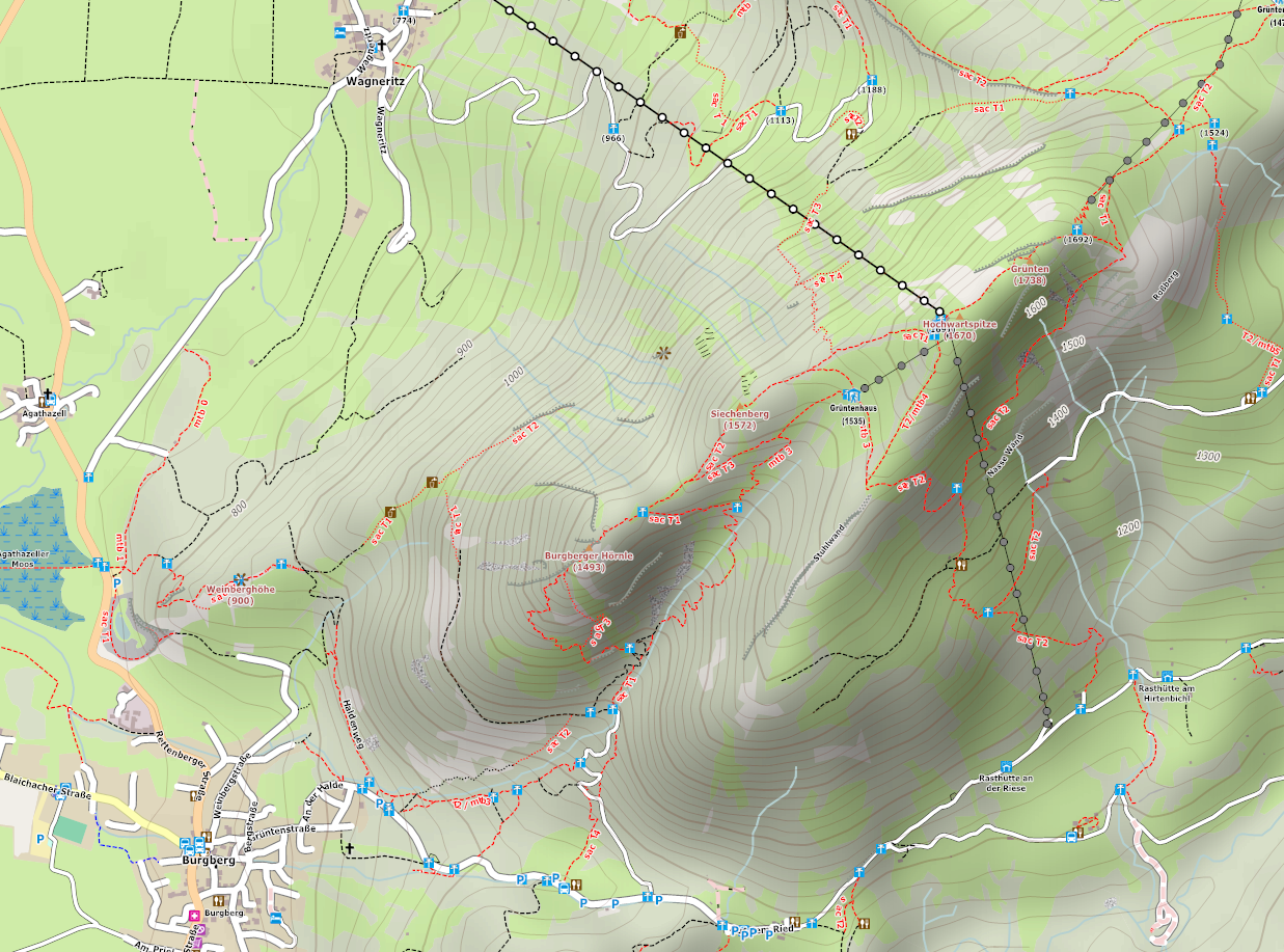 Online Topografische Freizeit Fahrrad Wander Karte