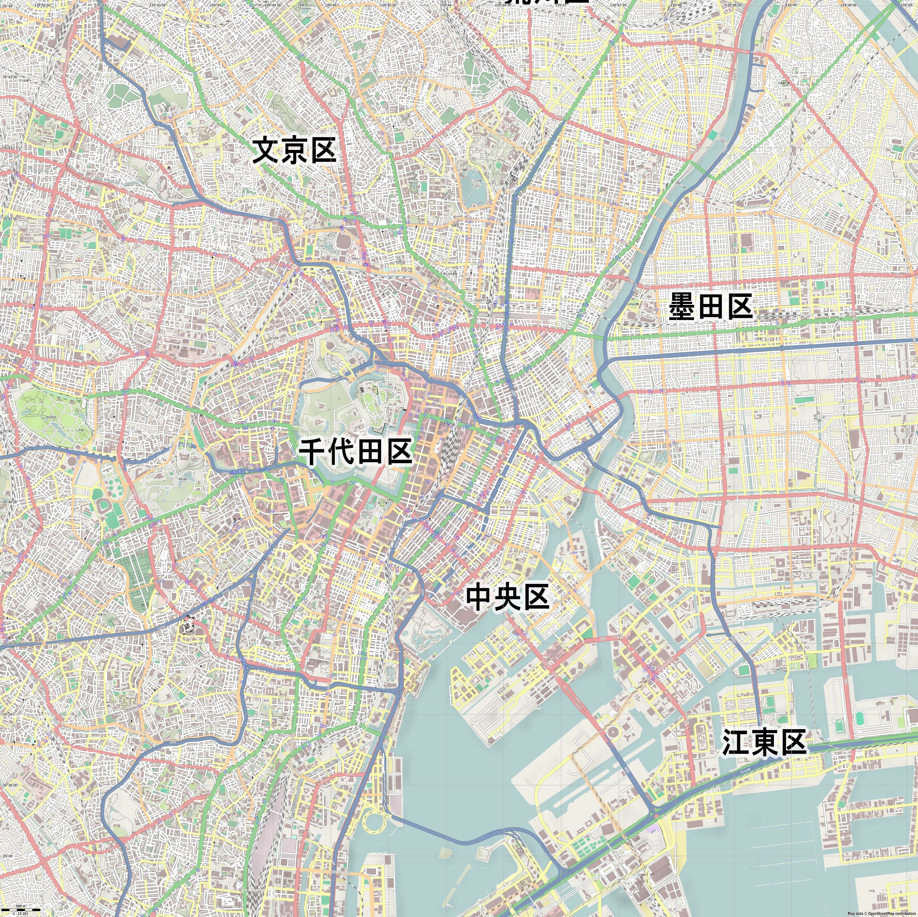 東京都 Tokyo Tokio jpg ultra high detail preview vector city map