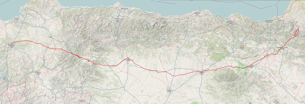 Jakobsweg Camino Frances Santiago OruxMaps/Locus raster map Download Wander Mtb Karte Jakobsweg Camino Frances Santiago