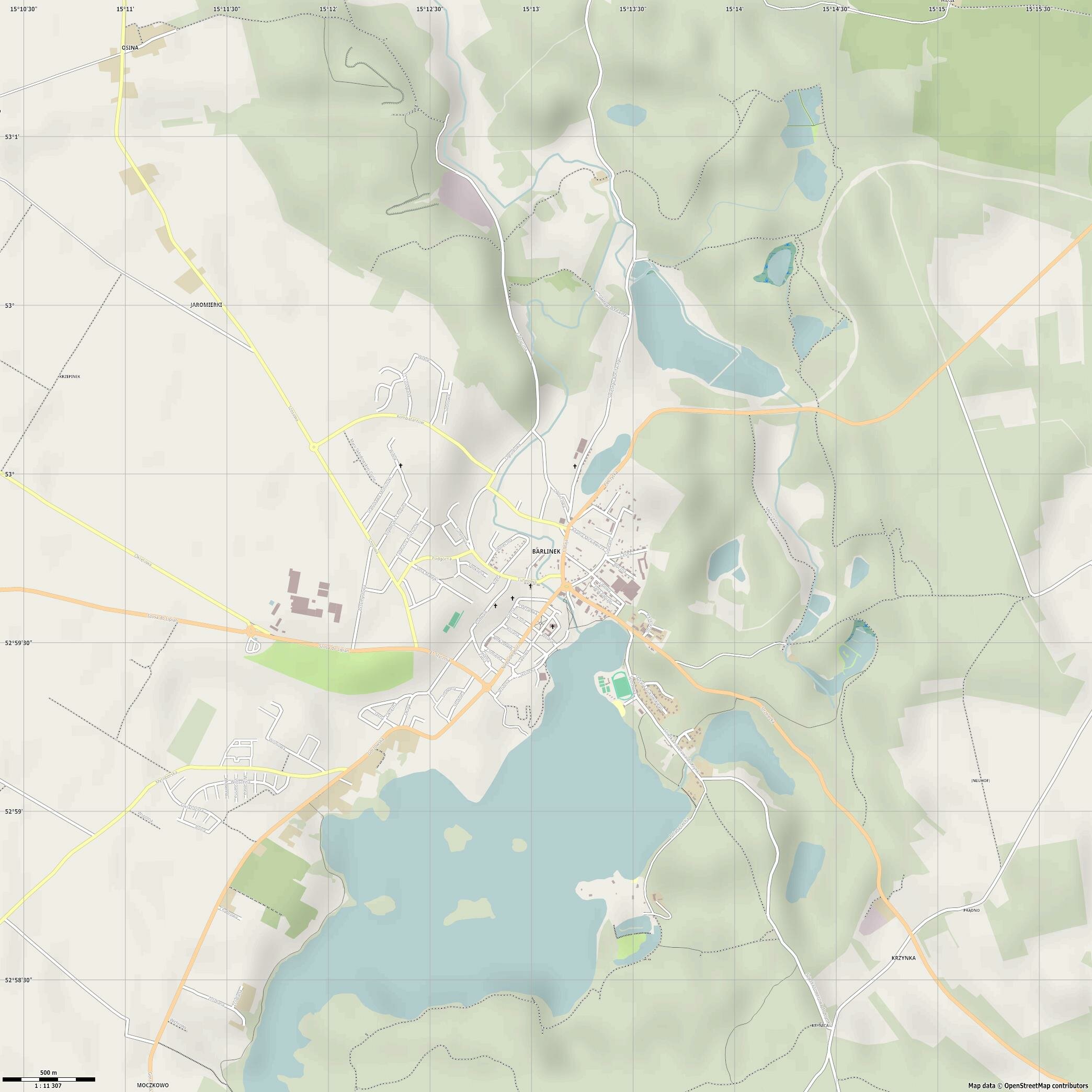 Barlinek Berlinchen jpg ultra high detail preview vector city map